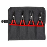 KNIPEX Juego de alicates para anillos de seguridad Ø 19 - 60 mm, 4 piezas, Set de pinzas rojo