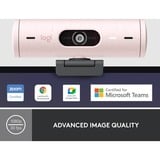 Logitech Brio 500 Cámaras web, Webcam rosa/Negro, 4 MP, 1920 x 1080 Pixeles, Full HD, 60 pps, 1280x720@60fps, 1920x1080@30fps, 720p, 1080p