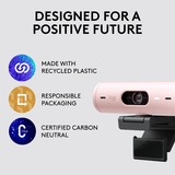 Logitech Brio 500 Cámaras web, Webcam rosa/Negro, 4 MP, 1920 x 1080 Pixeles, Full HD, 60 pps, 1280x720@60fps, 1920x1080@30fps, 720p, 1080p