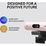 Logitech Brio 500, Webcam rosa/Negro