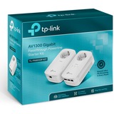 TP-Link TL-PA8033P KIT adaptador de red PowerLine 1300 Mbit/s Ethernet Blanco 2 pieza(s), PowerLAN 1300 Mbit/s, IEEE 1901, IEEE 802.3, IEEE 802.3ab, IEEE 802.3u, Tipo E / F, Gigabit Ethernet, 10,100,1000 Mbit/s, HomePlug AV2