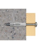 fischer 062760 tornillo de anclaje y taco 50 pieza(s) 5 cm, Pasador gris claro, 5 cm, 8 mm, 6 cm, 4,5 mm, 6 mm, 50 pieza(s)