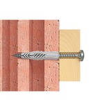 fischer 062760 tornillo de anclaje y taco 50 pieza(s) 5 cm, Pasador gris claro, 5 cm, 8 mm, 6 cm, 4,5 mm, 6 mm, 50 pieza(s)