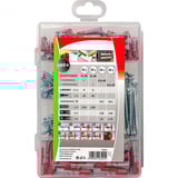fischer Profi-Box DuoPower + tornillos, Pasador gris claro/Rojo