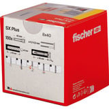 fischer Taco de expansión SX Plus 8x40, Pasador gris claro