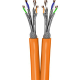goobay Cable de red dúplex Cat.7a S/FTP (PiMF) Dca naranja