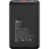 goobay Powerbank Compacto 10.000 mAh, Banco de potencia negro