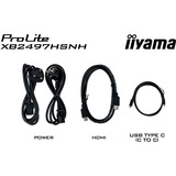 iiyama ProLite XB2497HSNH-B1, Monitor LED negro (mate), 60,5 cm (23.8"), 1920 x 1080 Pixeles, Full HD, Negro