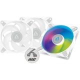 ARCTIC P12 PWM PST A-RGB 0dB 3er 120x120x25, Ventilador blanco/Transparente