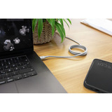 Ansmann Cable de silicona USB-C a USB-C blanco