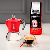 Bialetti Moka Induction 0,16 L Aluminio, Cafetera espresso rojo/Plateado, 0,16 L, Aluminio, Aluminio, Negro, Rojo
