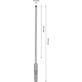 Bosch SDS plus-7X 1 pieza(s), Taladro Martillo perforador, 5,5 mm, 215 mm, Ladrillo, Concreto, Hormigón duro, Piedra natural, Arenisca, Piedra, 15 cm, SDS Plus