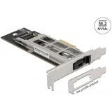 DeLOCK 47003 tarjeta y adaptador de interfaz Interno M.2, Bastidor de instalación PCIe, M.2, PCIe 3.0, Gris, 32 Gbit/s, -40 - 85 °C