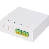 Digitus Caja FTTH con 2 x acopladores LC/APC DX con obturador, Caja/Carcasa blanco