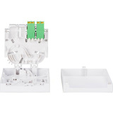 Digitus Caja FTTH con 2 x acopladores LC/APC DX con obturador, Caja/Carcasa blanco