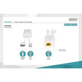 Digitus Divisor PoE USB-A 5V, Splitter PoE blanco