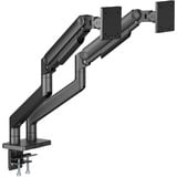 Digitus Soporte doble para monitor, 2x 45", 2x 20 kg, Soporte de monitor negro