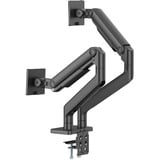 Digitus Soporte doble para monitor, 2x 45", 2x 20 kg, Soporte de monitor negro