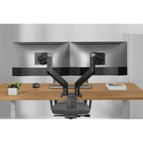 Digitus Soporte doble para monitor, 2x 45", 2x 20 kg, Soporte de monitor negro