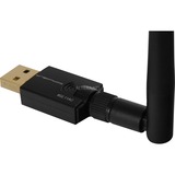 Dream Multimedia Dual Band Wireless USB 2.0 Adapter, Adaptador Wi-Fi negro