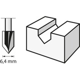 Dremel Fresa para ranuras en V HSS Ø 6,4mm (640) 