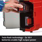 EINHELL Compresor de maletín a batería TE-AC 36/8 Li OF Set - Solo, 36 Voltios (2x18V) rojo