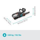 GARDENA PowerSaw 250/18V P4A, 14790-20, Motosierra gris/Turquesa