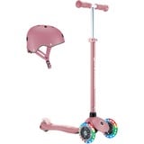 GLOBBER Primo Plus Lights incl. casco, Vespa rosa/Rosa neón