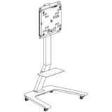 HAGOR BrackIT Rotate 165,1 cm (65") Negro Piso, Soporte negro, Independiente, 45 kg, 116,8 cm (46"), 165,1 cm (65"), 400 x 400 mm, Negro