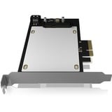 ICY BOX IB-PCI2017-U2 tarjeta y adaptador de interfaz Interno U.2, Tarjeta de interfaz PCIe, U.2, PCIe 3.0, Negro, Plata, China, 32 Gbit/s