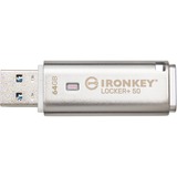 Kingston IronKey Locker+ 50 64 GB, Lápiz USB aluminio