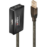 Lindy 42635 hub de interfaz USB 2.0 480 Mbit/s Gris, Hub USB USB 2.0, USB 2.0, 480 Mbit/s, Gris, 28/24, 10 m