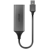 Lindy Convertidor Ethernet Gigabit USB 3.0, Adaptador de red plateado