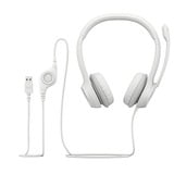 Logitech 981-001286, Auriculares con micrófono blanco