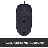 Logitech B100 Optical Usb Mouse f/ Bus ratón Ambidextro USB tipo A Óptico 800 DPI negro, Ambidextro, Óptico, USB tipo A, 800 DPI, Negro