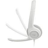 Logitech H390 Auriculares y Cascos, Auriculares con micrófono blanco, Alámbrico, Oficina/Centro de llamadas, 20 - 20000 Hz, 197 g, Auriculares, Blanco
