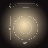 Philips Hue White Ambiance Still Lámpara de Techo, Luz de LED negro