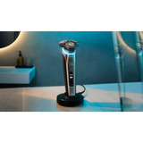 Philips SHAVER Series 9000 S9974/55 Afeitadora eléctrica Wet & Dry con SkinIQ, Máquina de afeitar gris cuarzo, Máquina de afeitar de rotación, Cromo, Dual SteelPrecision blades, GroomTribe, SH91, 2 año(s)