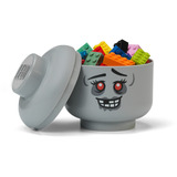 Room Copenhagen LEGO Cabeza de almacenamiento "Zombie", mini, Caja de depósito gris