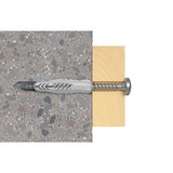 fischer 077888 tornillo de anclaje y taco 50 pieza(s) 3,5 cm, Pasador gris claro, Nylon, 3,5 cm, 6 mm, 4,5 cm, 4 mm, 5 mm