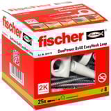 fischer EasyHook Lazo DuoPower 8x40, Pasador blanco