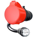 go-e Adaptador para Gemini flex 22 kW, CEE rojo trifásico 32A > enchufe doméstico negro