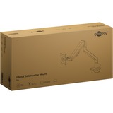 goobay Soporte para monitor individual con resorte de gas, Soporte de monitor negro