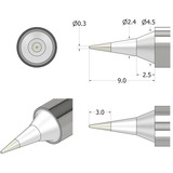iFixit Punta de soldadura fina FixHub, Soldador plateado