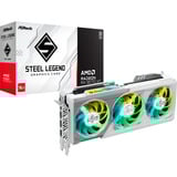 ASRock Radeon RX 9070 XT Steel Legend 16GB, Tarjeta gráfica blanco
