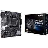 ASUS PRIME A520M-K AMD A520 micro ATX, Placa base AMD, 3rd Generation AMD Ryzen™ 3, 3rd Generation AMD Ryzen 5, 3rd Generation AMD Ryzen™ 7, 3rd..., DDR4-SDRAM, 64 GB, DIMM, 2133,2400,2666,2800,3000,3200,3333,3466,3600,3733,3866,4000,4400,4600 MHz