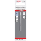Bosch CYL-9 1 pieza(s), Taladro Taladro, 5 mm, 70 mm, Azulejo de cerámica, Baldosa blanda, Azulejo blando, Cristal sin templar, Mango cilíndrico, Acero inoxidable, Blanco