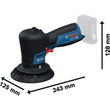 Bosch Pulidora inalámbrica GPX 12V-125 Professional solo, 12 Voltios azul/Negro