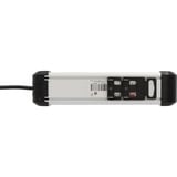 Brennenstuhl Regleta Premium Alu-Line de 4 tomas negro/Aluminio