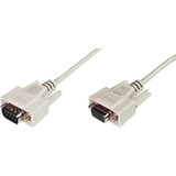 Digitus Cable de extensión para transferencia de datos serial, D-Sub9 (enchufe) > D-Sub9 (zócalo), Cable alargador beige